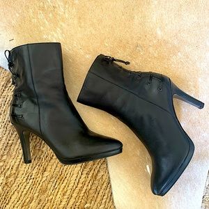 Black Leather Boot Heels